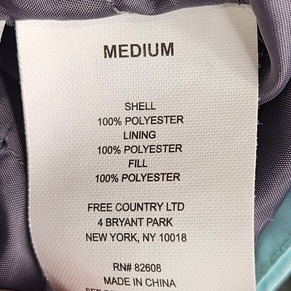 Womens Free Country Radiance Jacket Light Blue Gray Full Zip Long Sleeve Size M - Picture 9 of 12